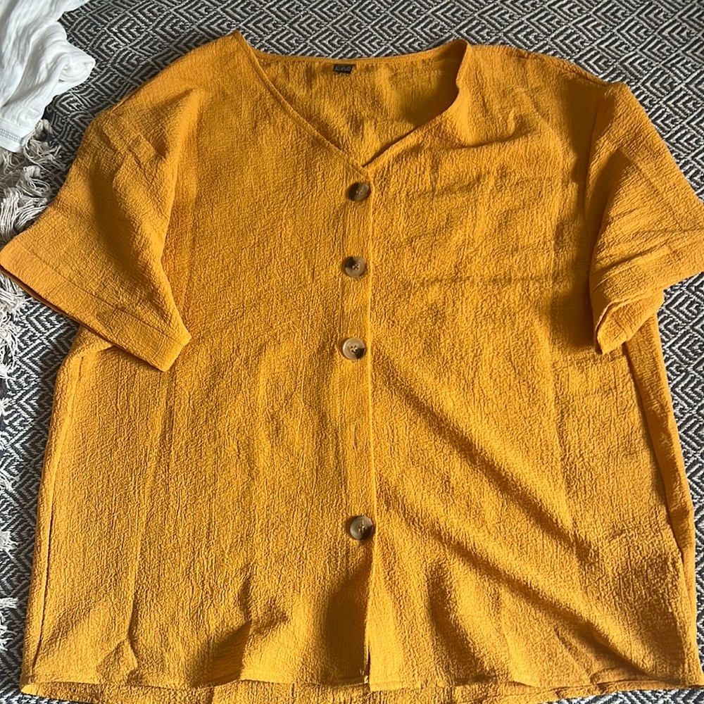 SHEIN mustard yellow summer top